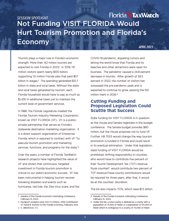 session-spotlight-not-funding-visit-florida-would-hurt-tourism